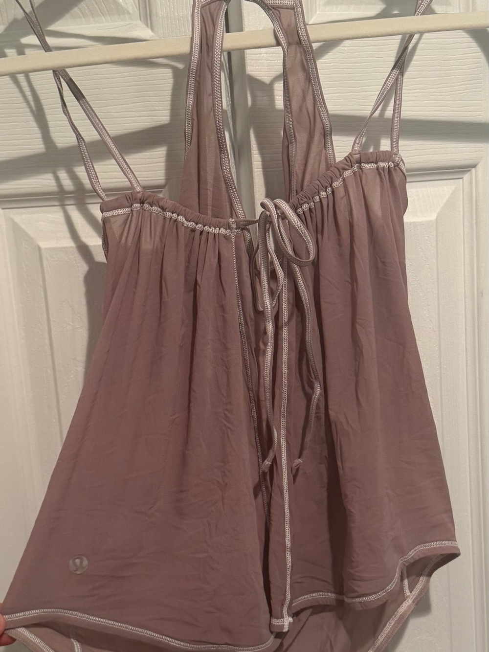 lululemon athletica Mauve Pink Tie-Front Strappy Camisole